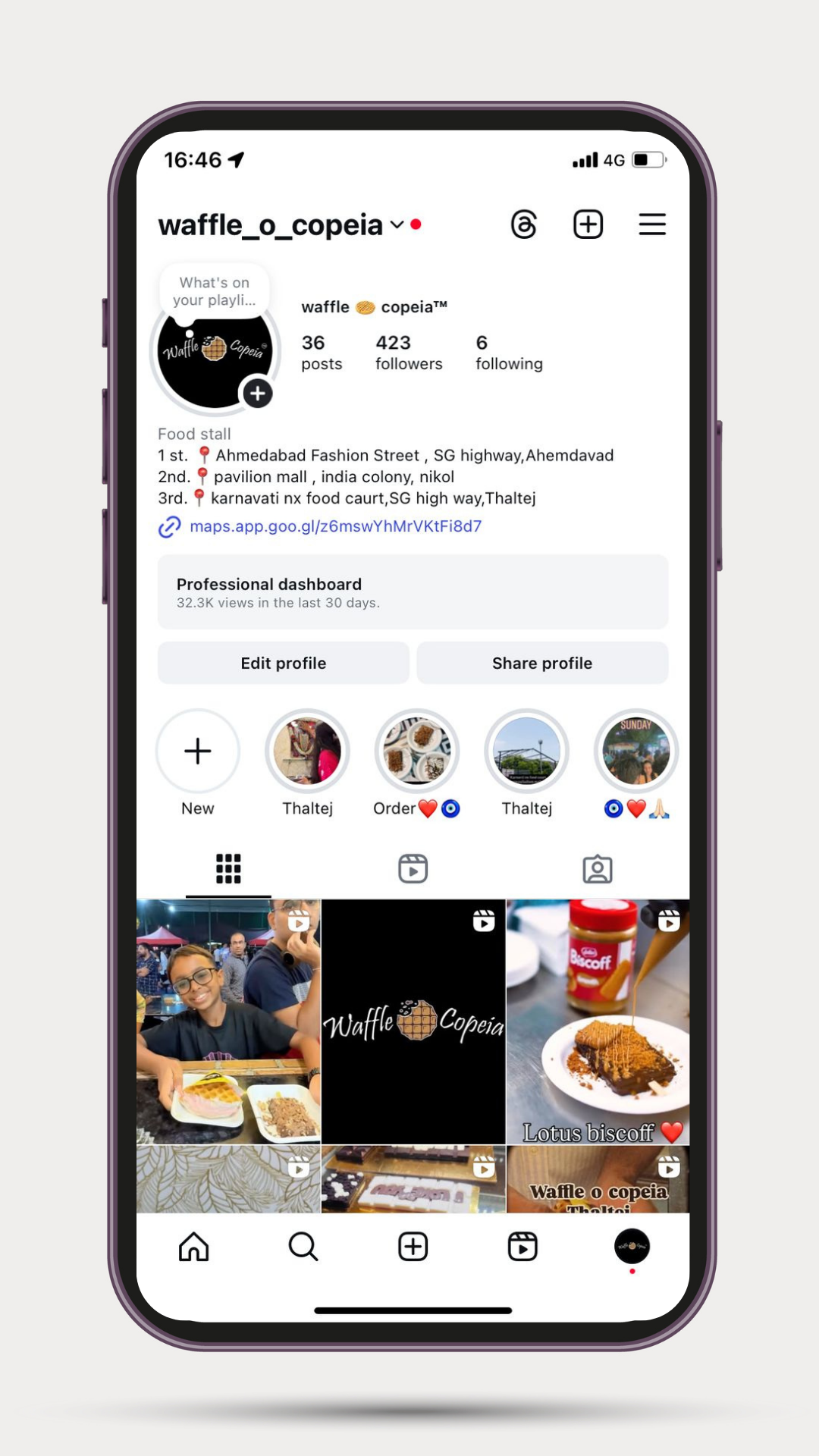 Instagram Food Brand Profile